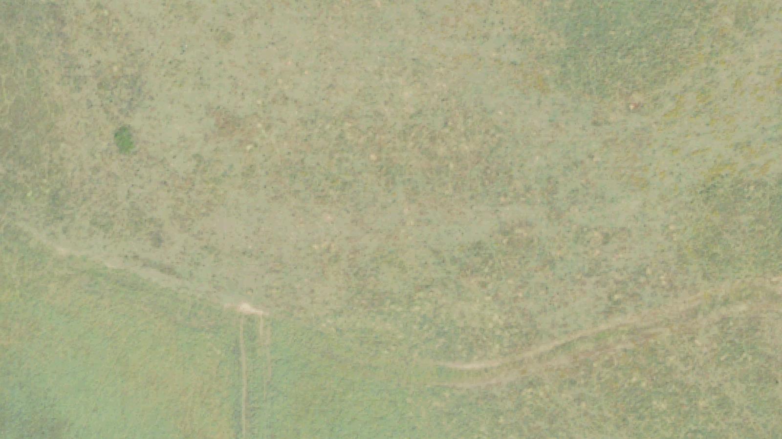 Aerial survey view of Bellefonte Cemetery and Ghost Town