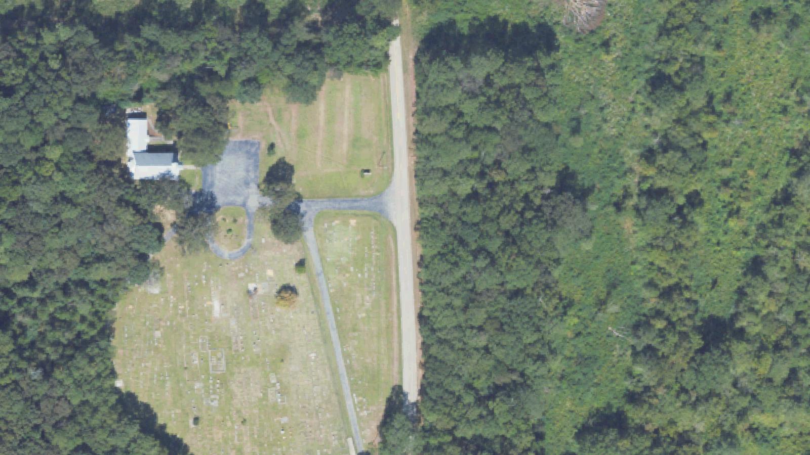 Aerial survey view of Bethlehem United Methodist Church