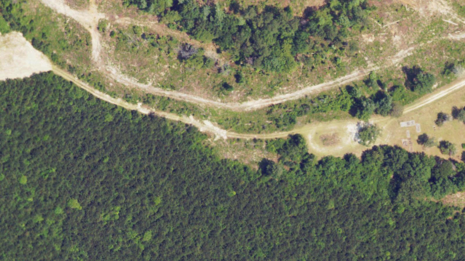 Aerial survey view of Consolation Church Cemetery