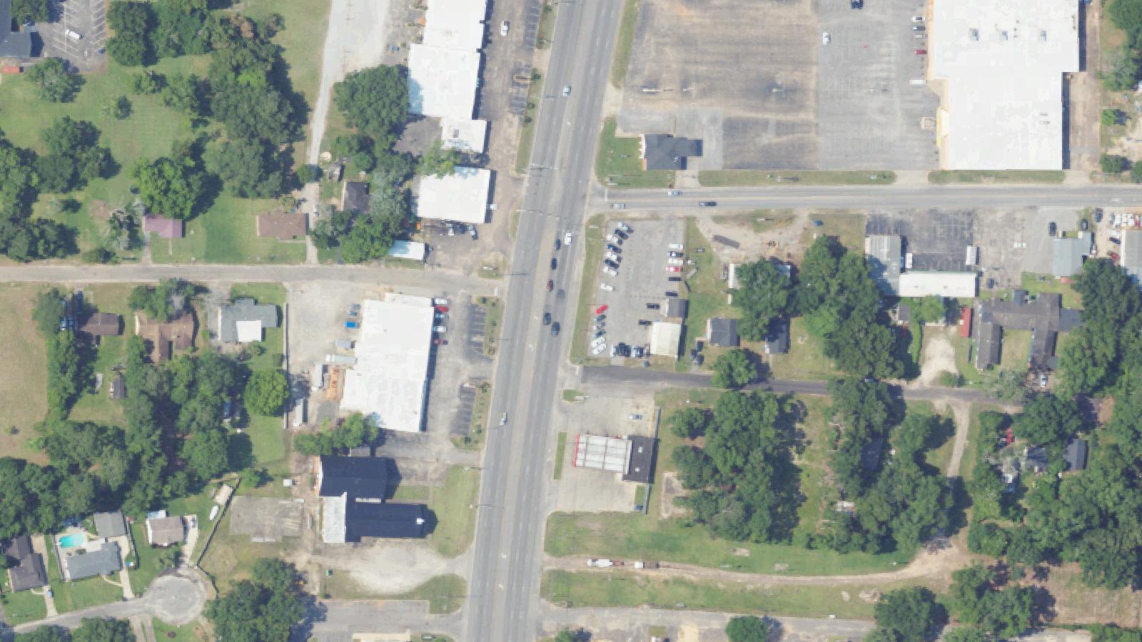 Aerial survey view of Crybaby Bridge — Kali Oka Road