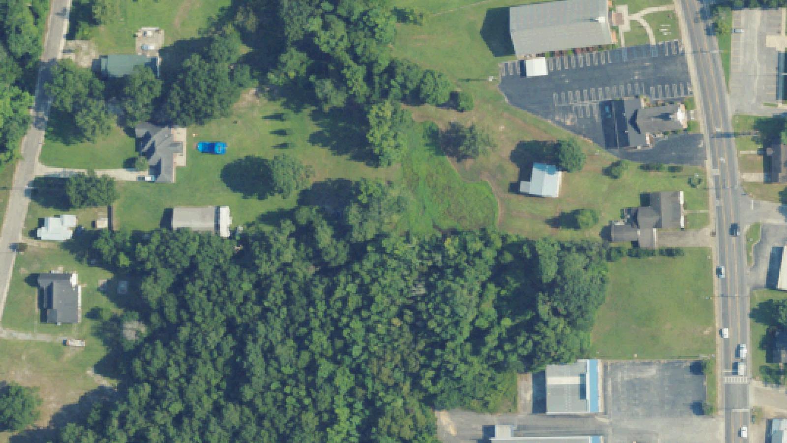 Aerial survey view of Fort Crawford Cemetery & Park