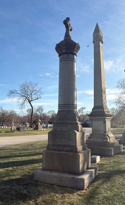 Grave of Harry Foote Hodges (1860–1929) at Graceland Cemetery, Chicago