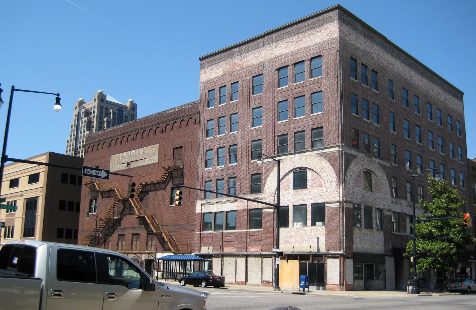 The restored 1914 Lyric Theatre marquee on 3rd Avenue North in downtown Birmingham