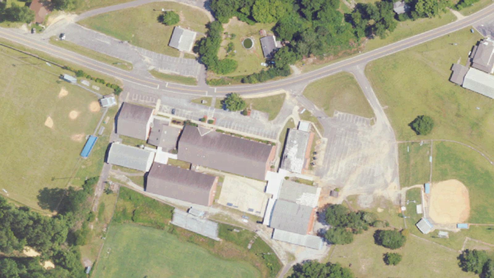 Aerial survey view of Marbury High School