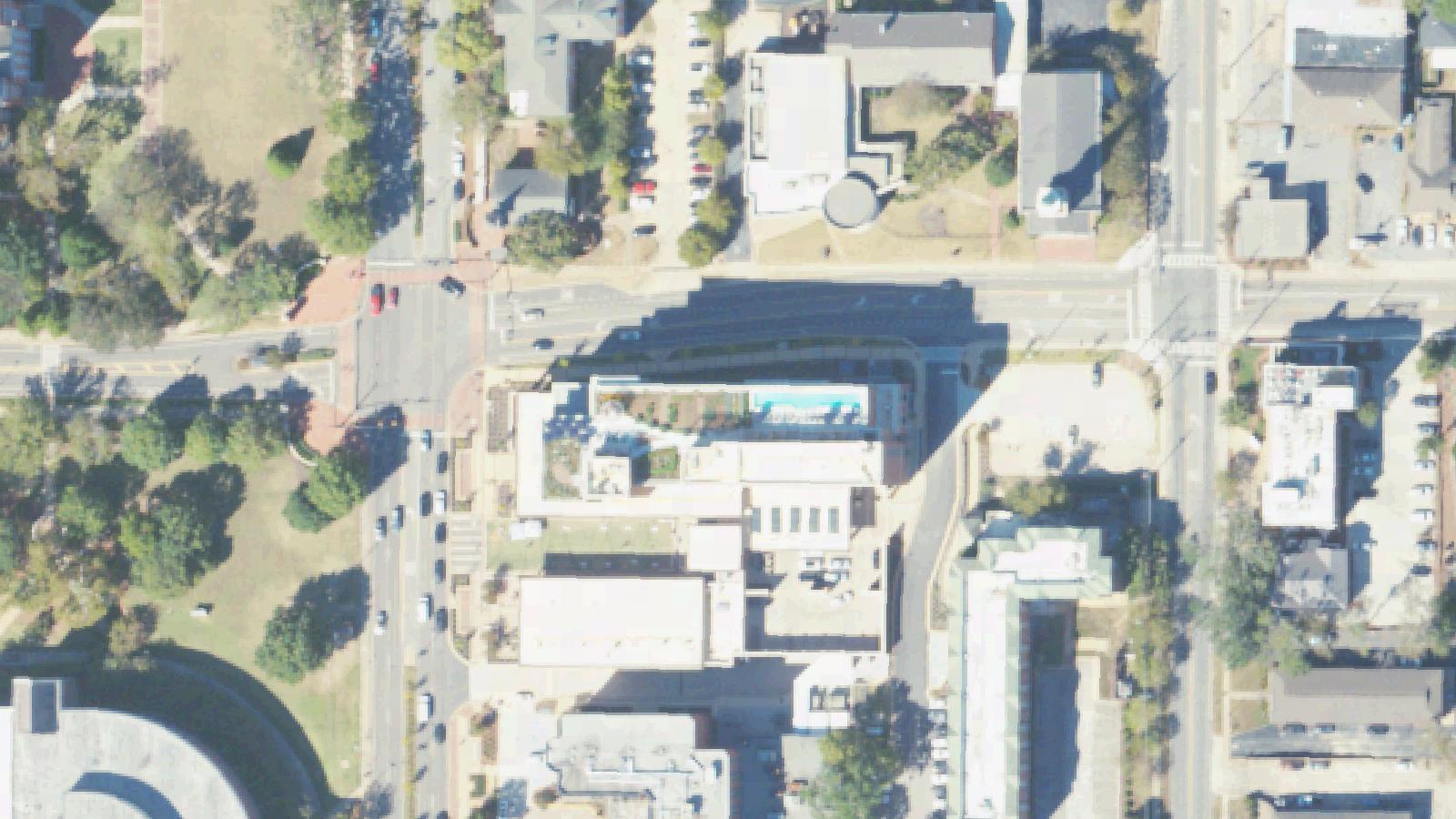 Aerial survey view of Pine Hill Cemetery