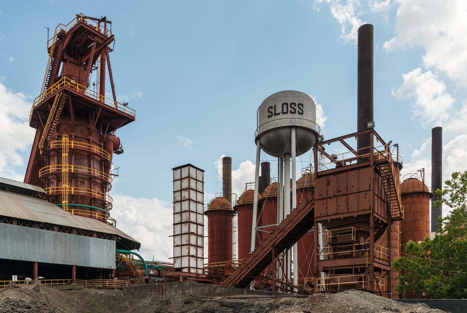 Sloss Furnaces National Historic Landmark in Birmingham, Alabama, blast-furnace works that produced pig iron 1882 to 1971