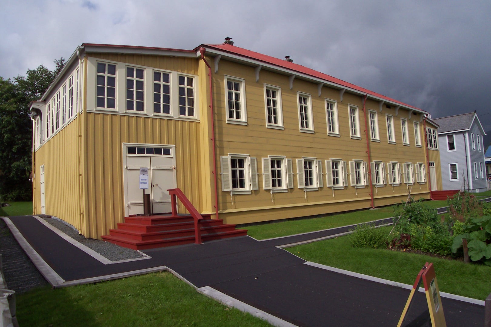 The Russian Bishop's House, an 1842 two-story log building in Sitka, Alaska, photographed in 2005