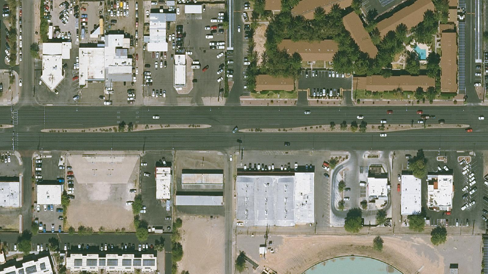 Aerial survey view of 22nd Street Antique Mall