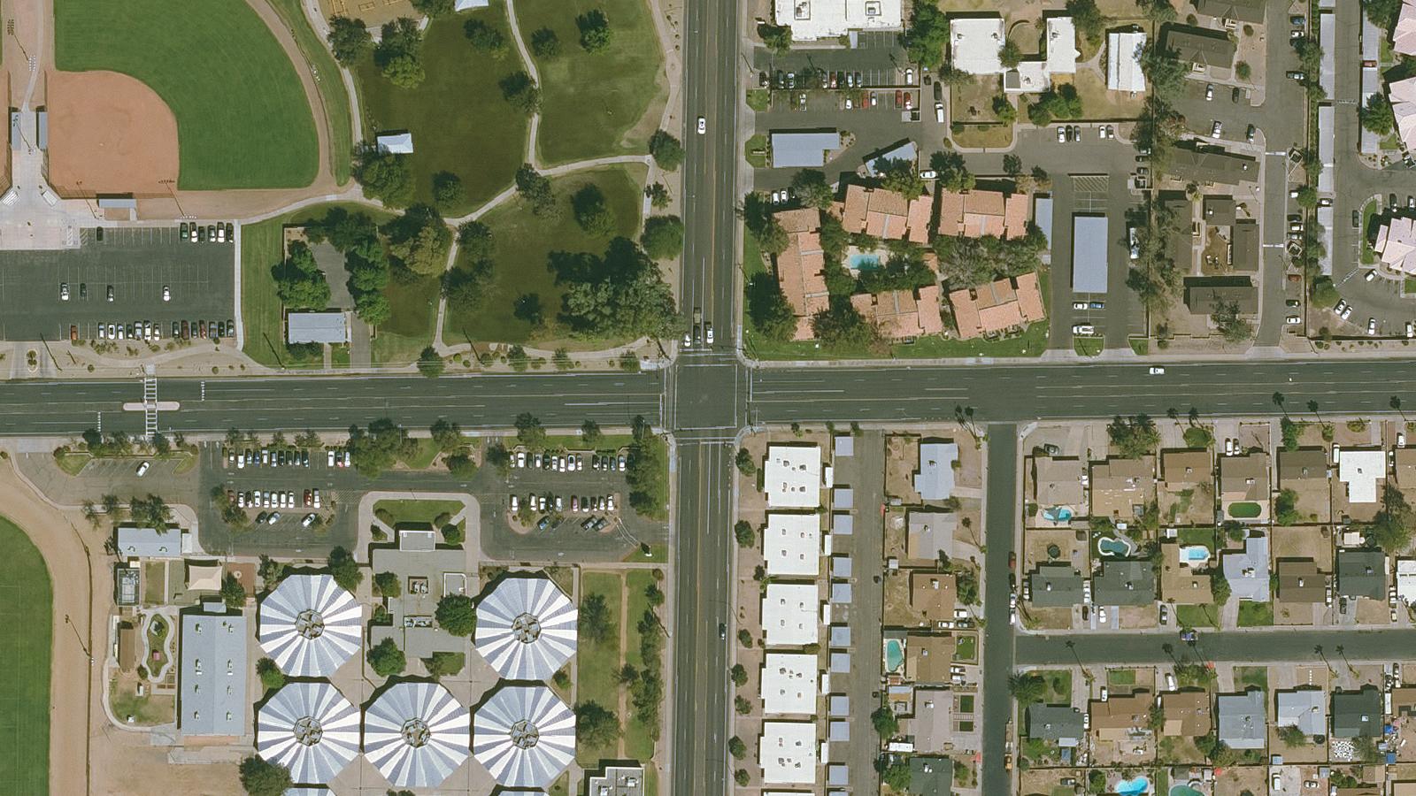 Aerial survey view of 8th Avenue and Extension