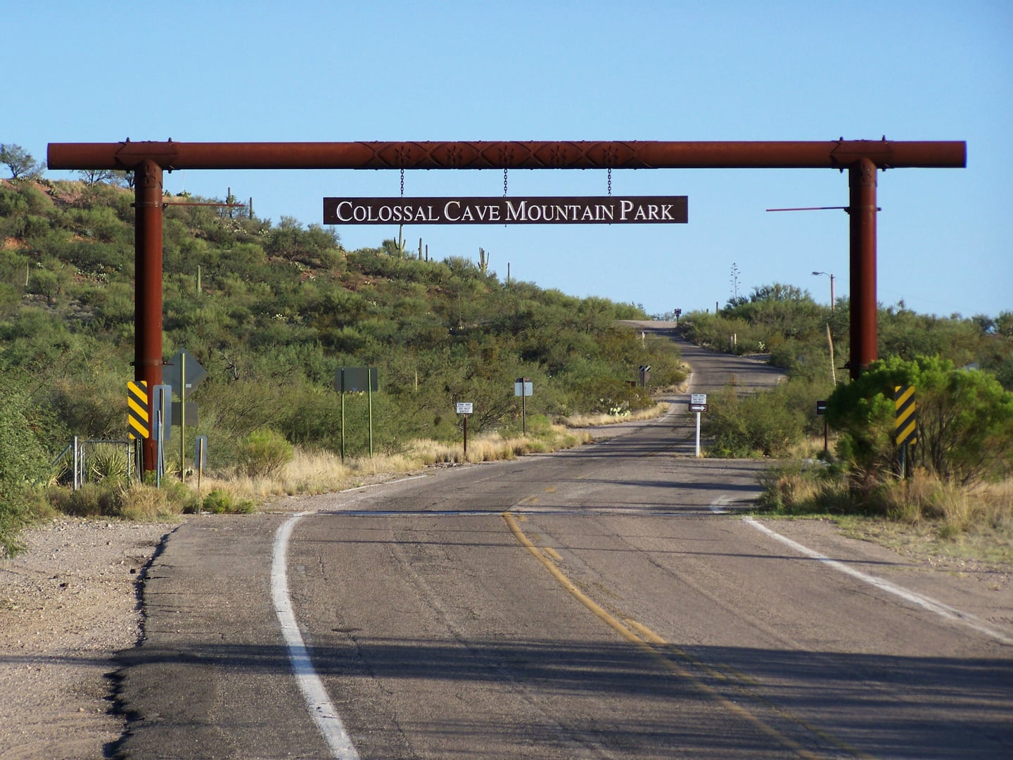 Entrance to Colossal Cave Mountain Park near Tucson Arizona