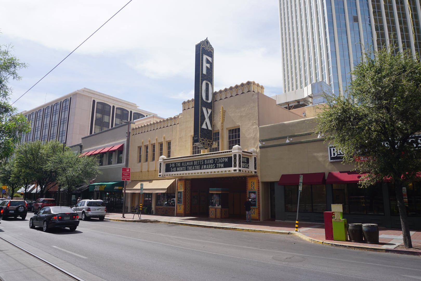 Fox Tucson Theatre Art Deco facade and marquee on Congress Street, Tucson, Arizona