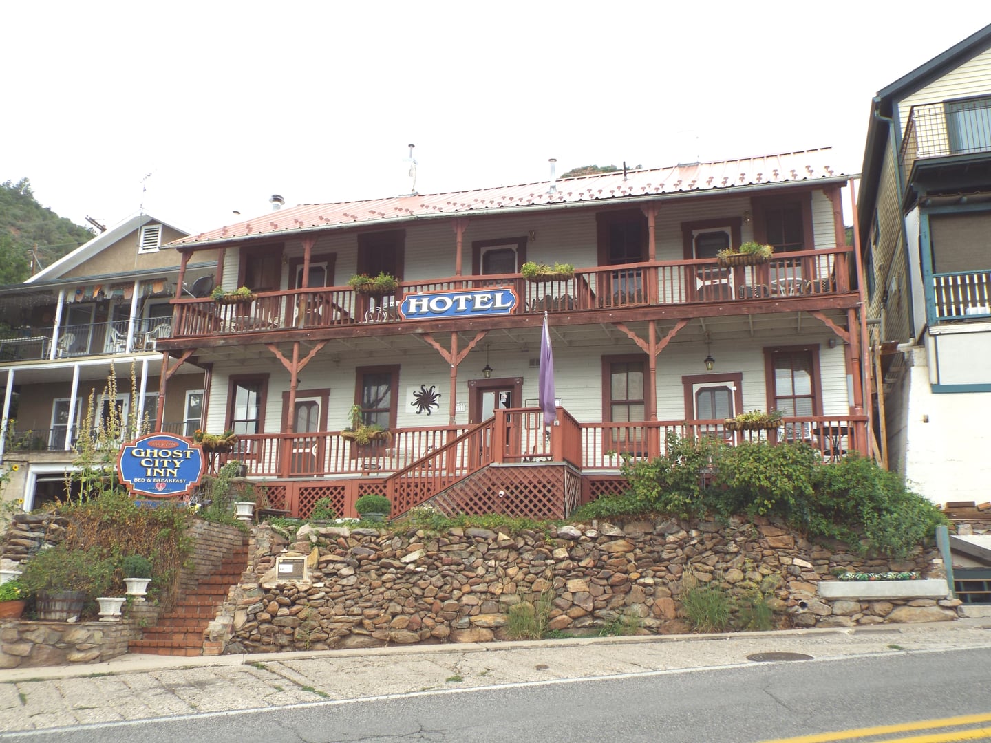 Historic Garcia House at 541 Main Street in Jerome, Arizona, now operating as the Ghost City Inn