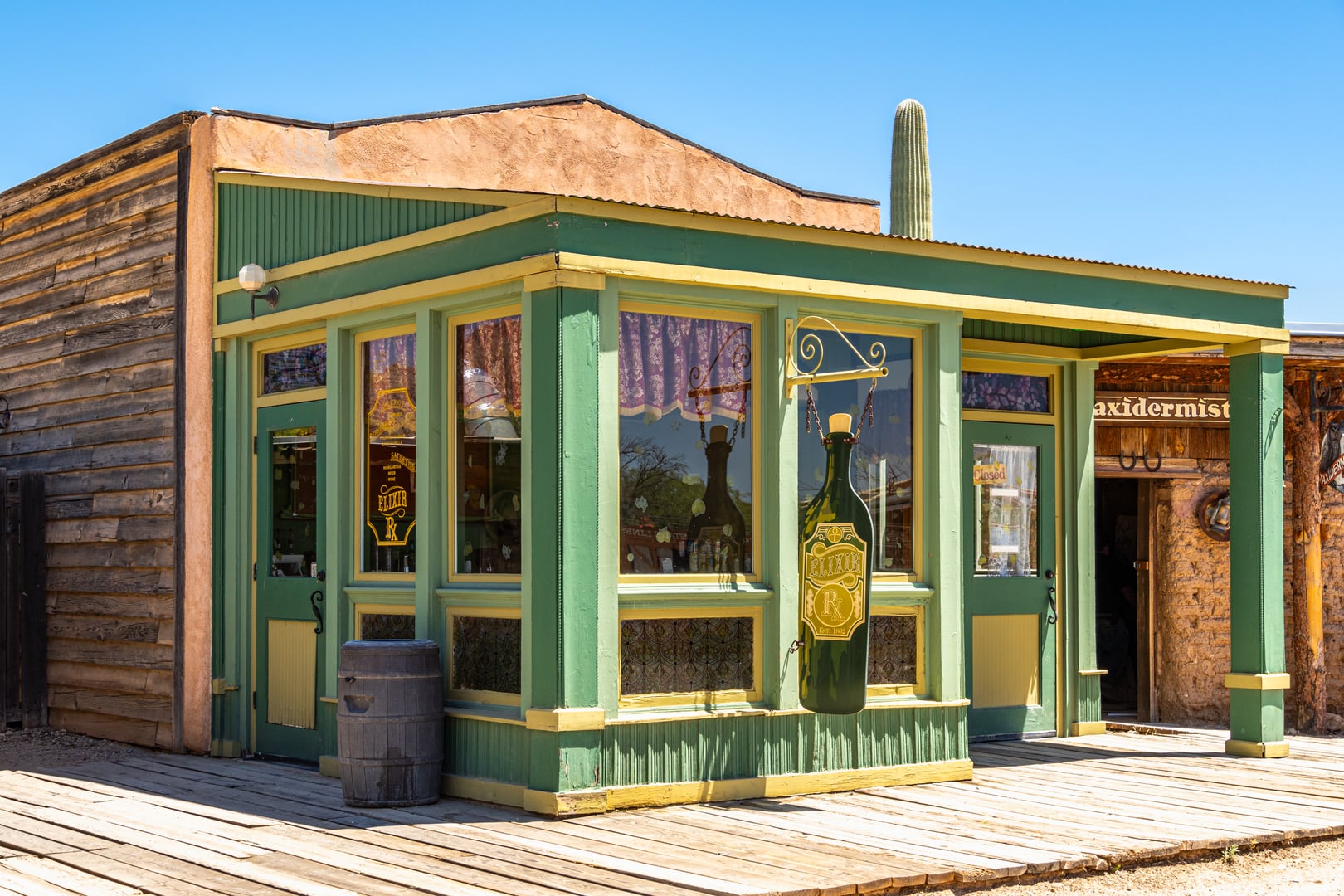 Old Tucson Studios outdoor Western film set with period buildings on a dry Arizona day