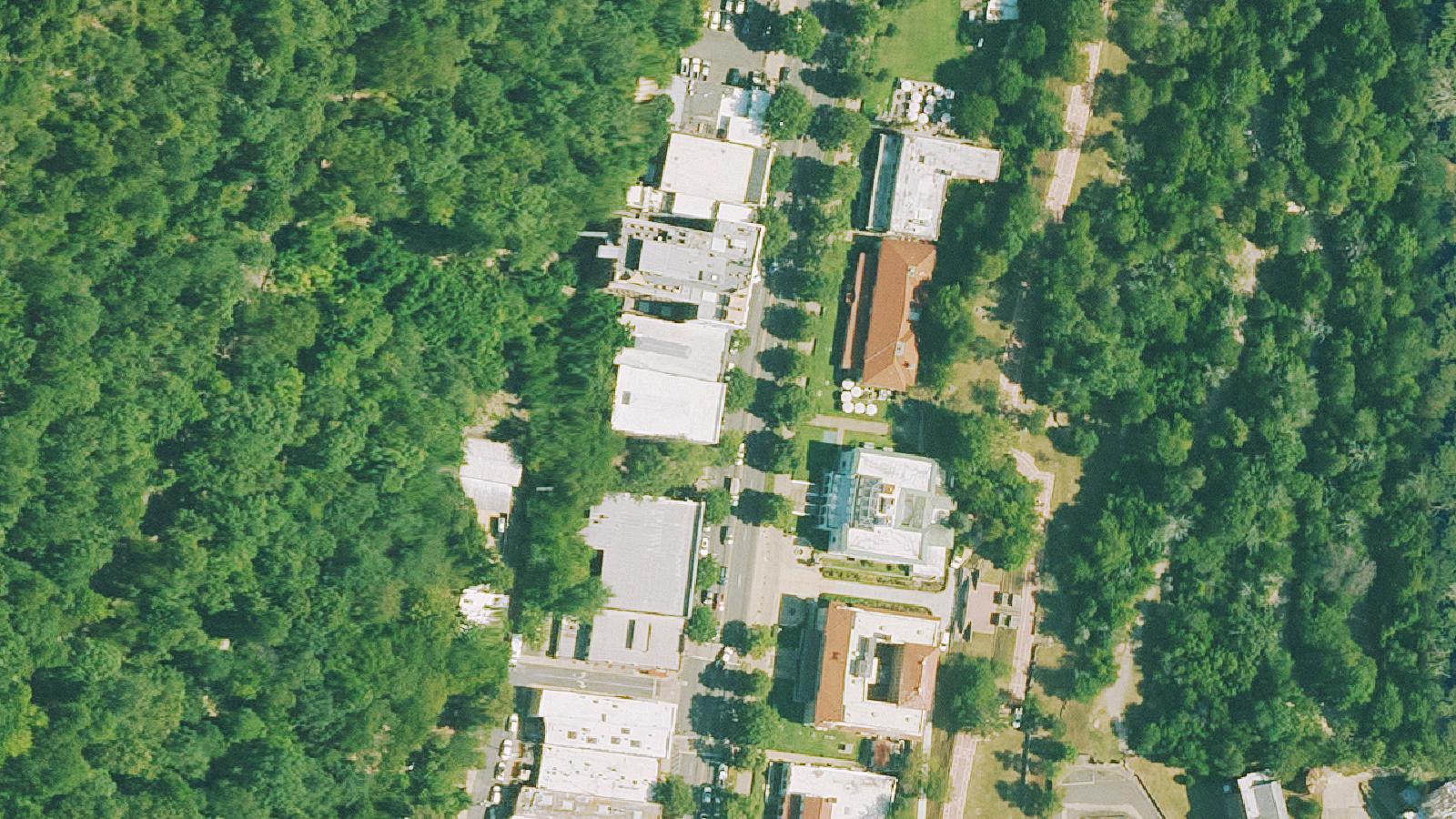 Aerial survey view of Bathhouse Soapery & Caldarium