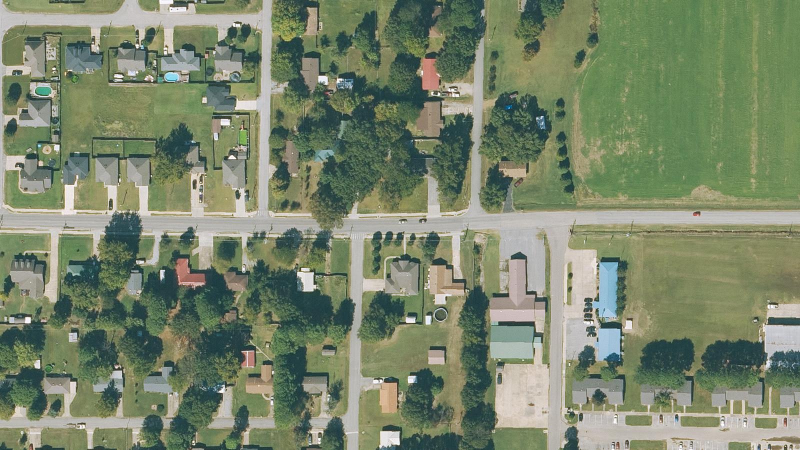 Aerial survey view of Bono Bridge