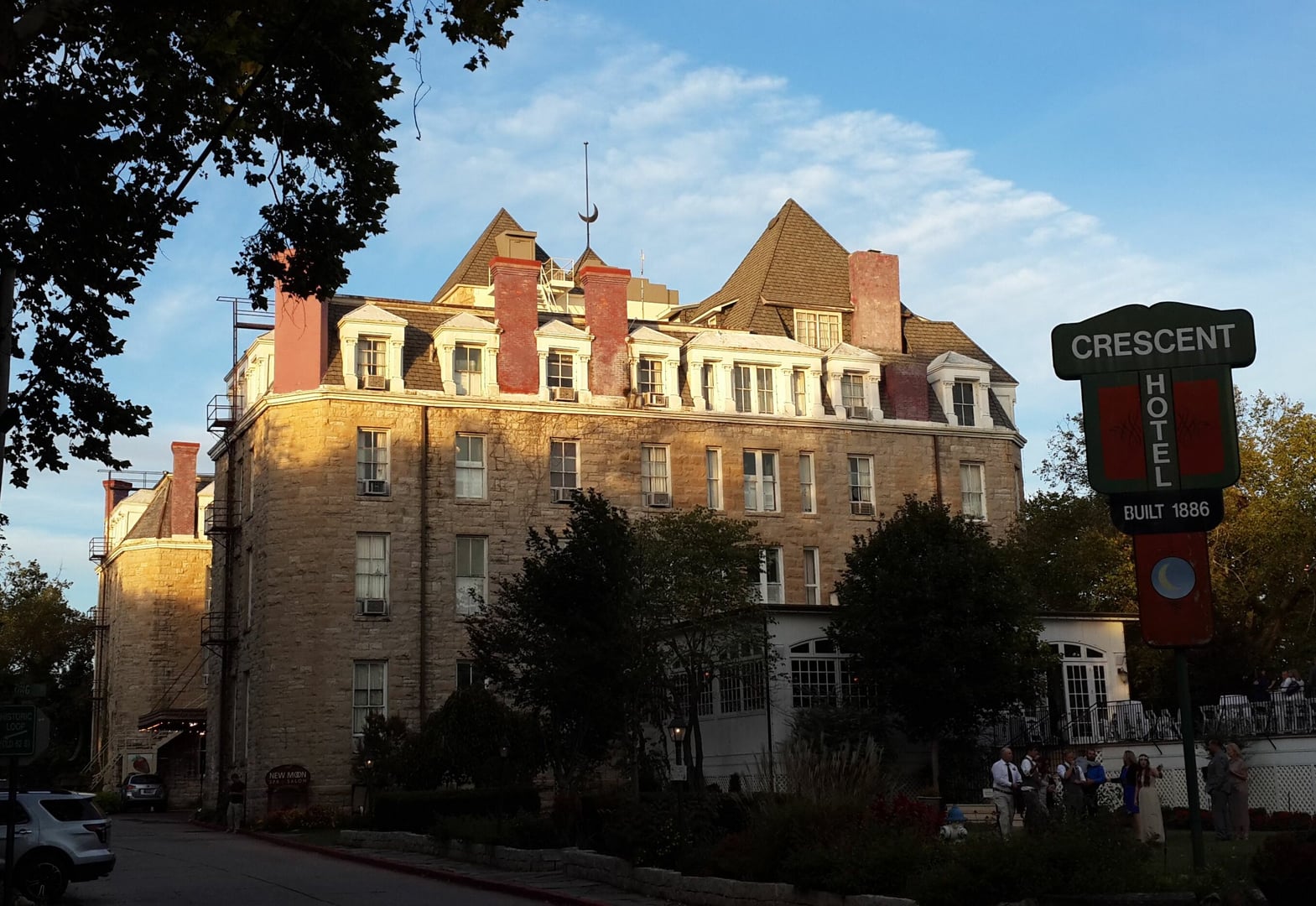 The 1886 Crescent Hotel atop Crescent Mountain in Eureka Springs, Arkansas