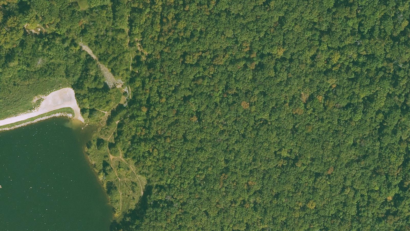 Aerial survey view of Tilly Willy Bridge