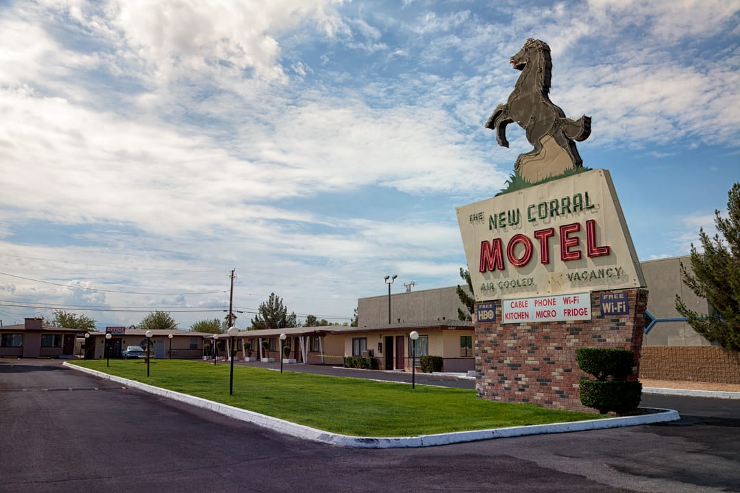 The California Route 66 Museum, a landmark on the historic Route 66 corridor through Victorville, California, 2017.