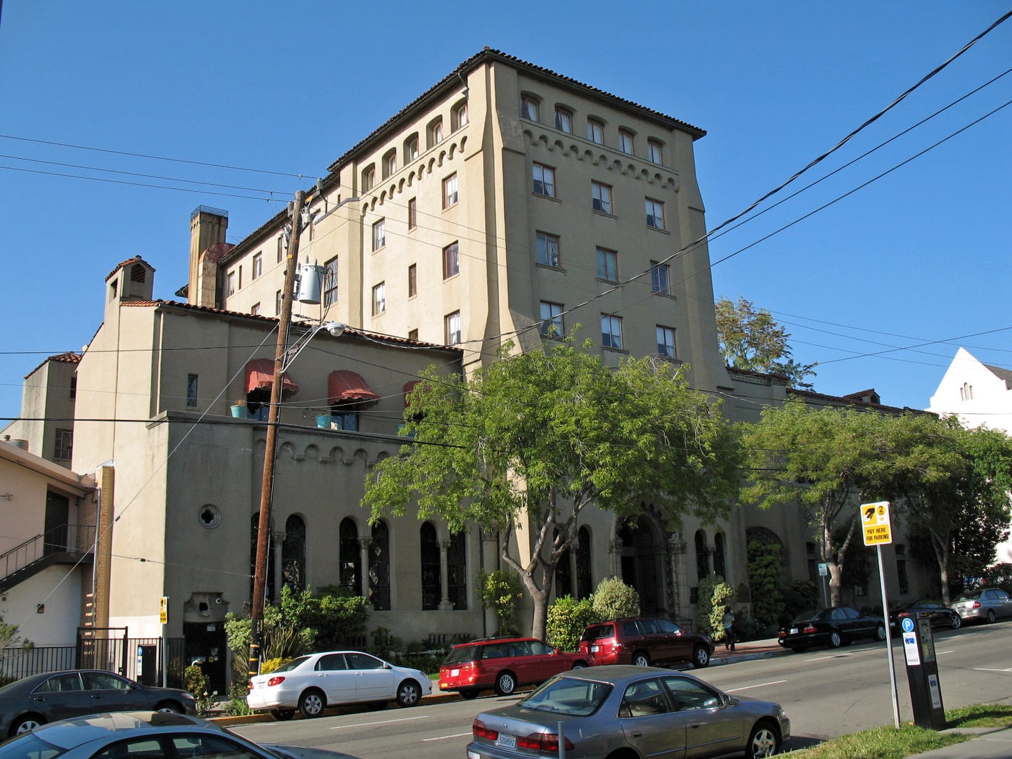 Gothic-Moorish Berkeley City Club (1930) at 2315 Durant Avenue, designed by California architect Julia Morgan.