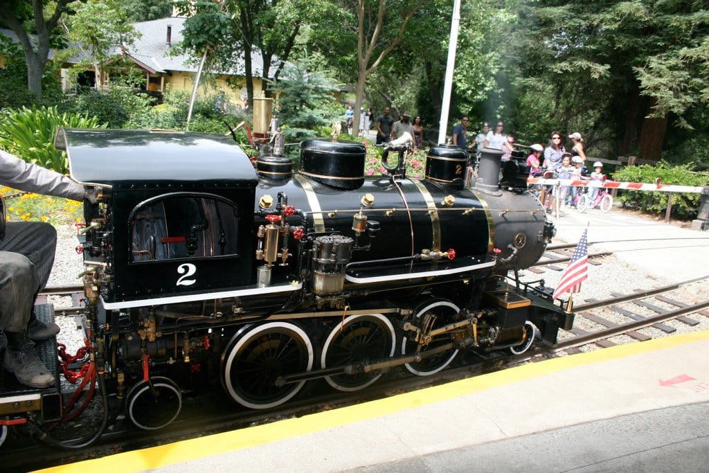 A lovely park in San Jose with a train for riding. Micah was quite taken with it.