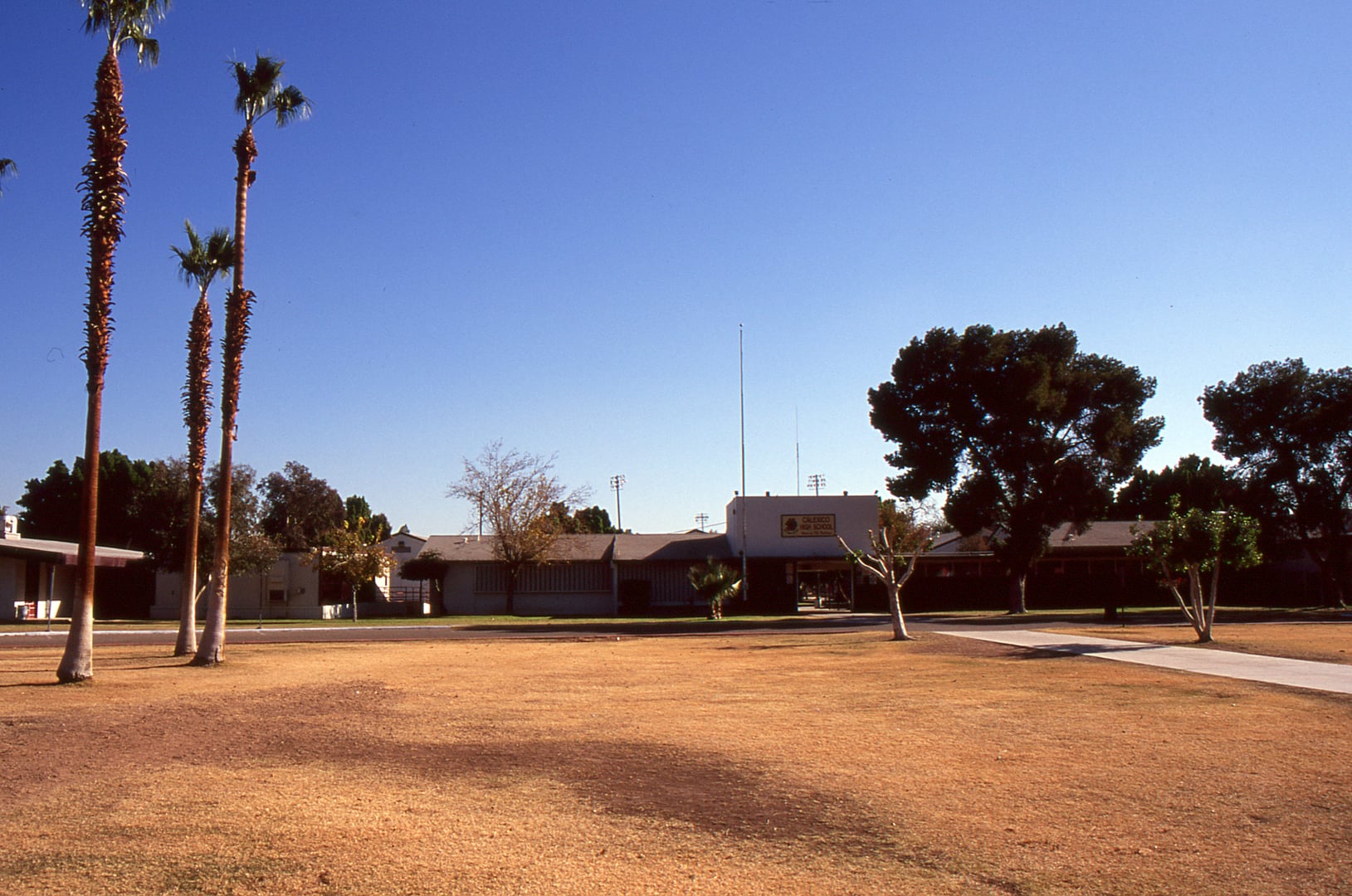 Calexico High School exterior building in Calexico California