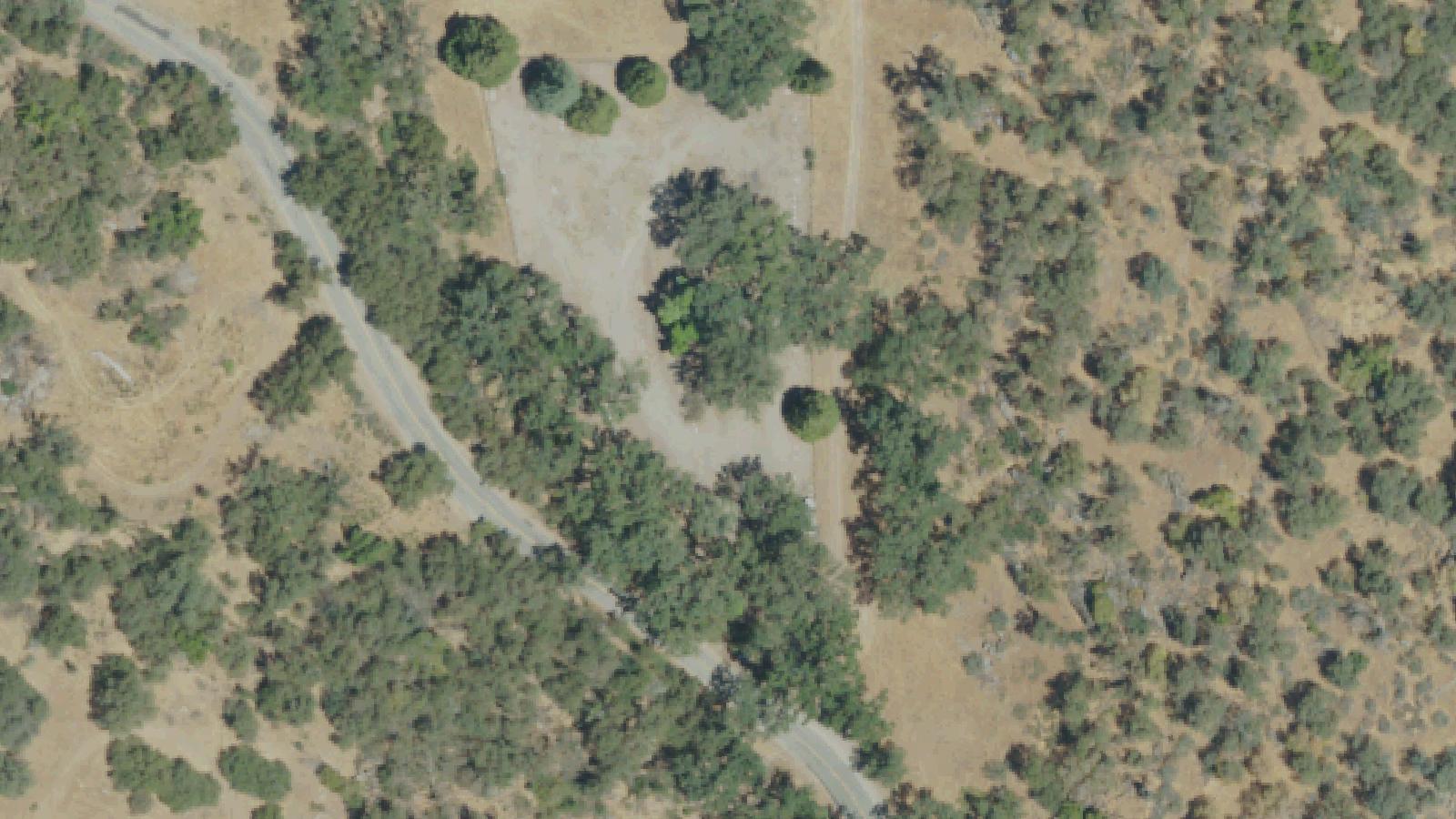 Aerial survey view of Dunlap Cemetery