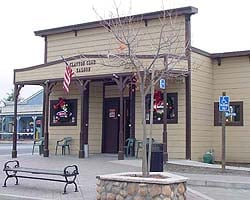 Clayton Club Saloon exterior at 6096 Main Street, Clayton, California — 1873 wood-frame saloon and town's oldest continuously operated business