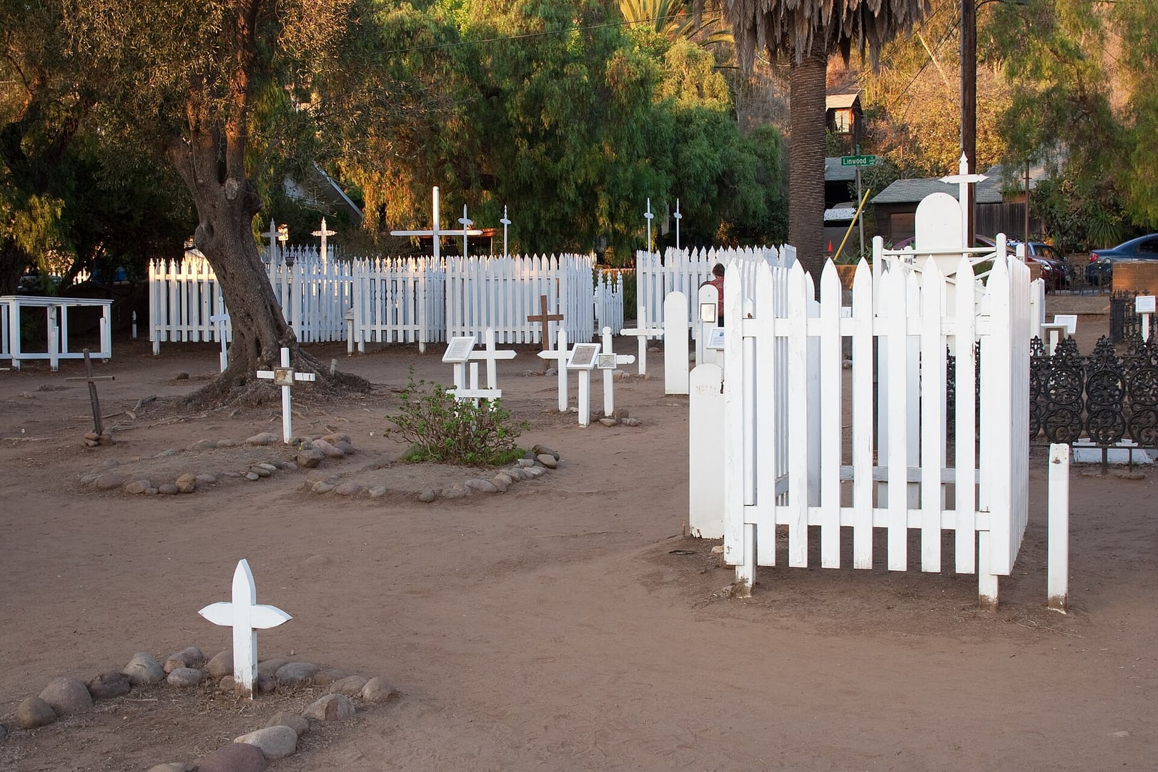 El Campo Santo Cemetery 1849 historic Catholic burial ground (California Historical Landmark 68) in Old Town San Diego