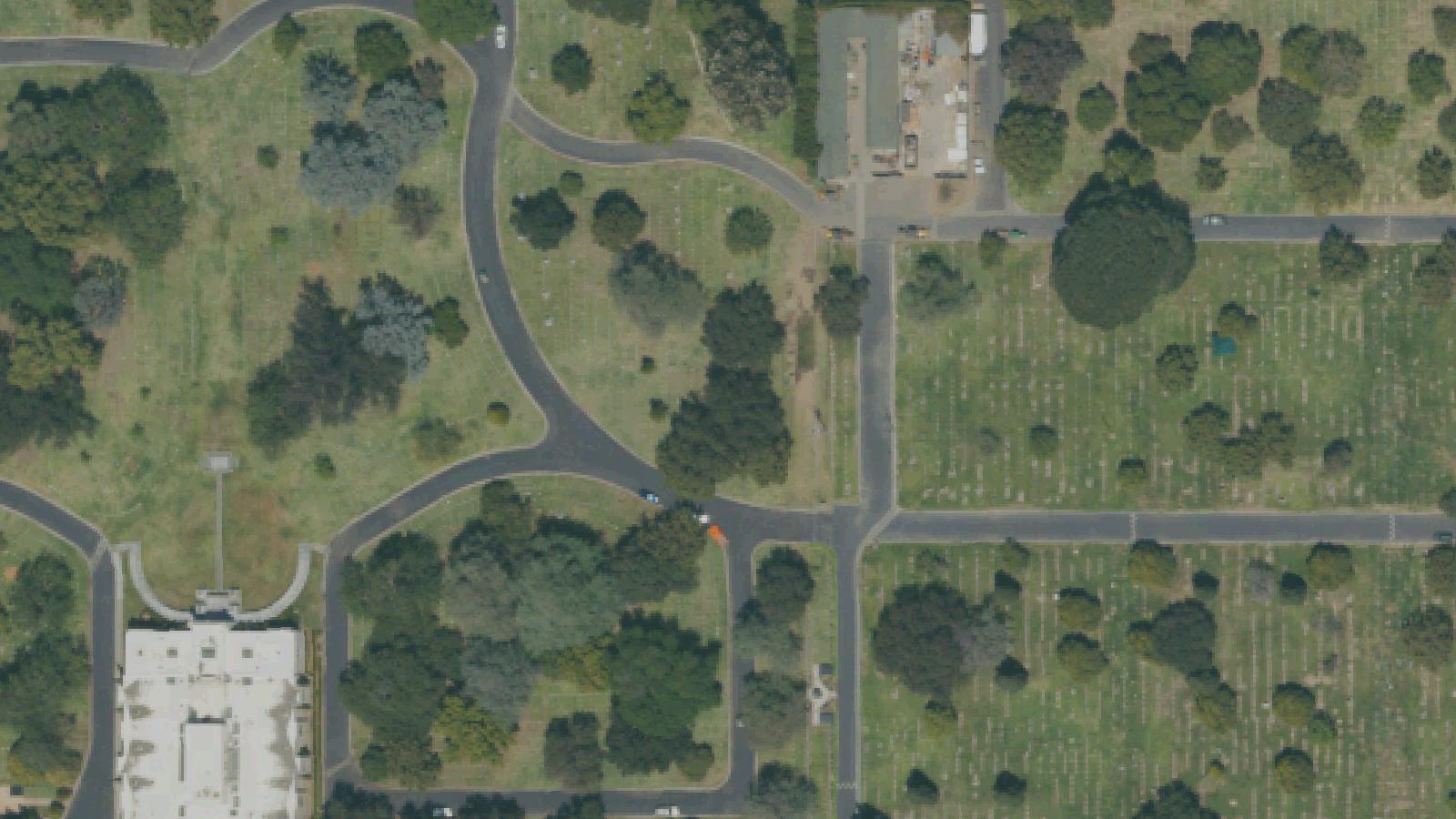 Aerial survey view of Fairhaven Memorial Park & Mausoleum