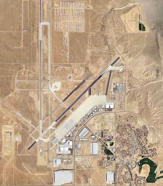 Aerial view of George Air Force Base, California — USGS digital orthophoto 2006
