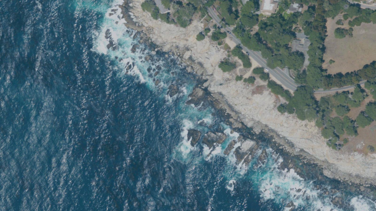 Aerial survey view of Ghost Tree (Pescadero Point)