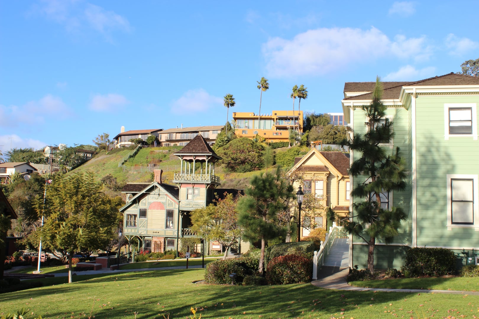 Heritage Park Victorian Village in San Diego — a stop on this tour.