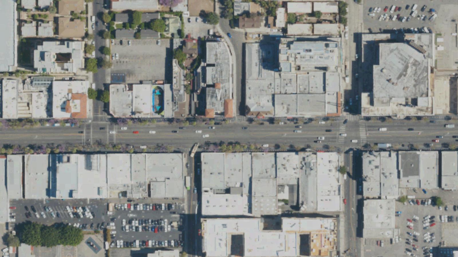 Aerial survey view of Hillview / Hudson Apartments (Black Rabbit Rose)