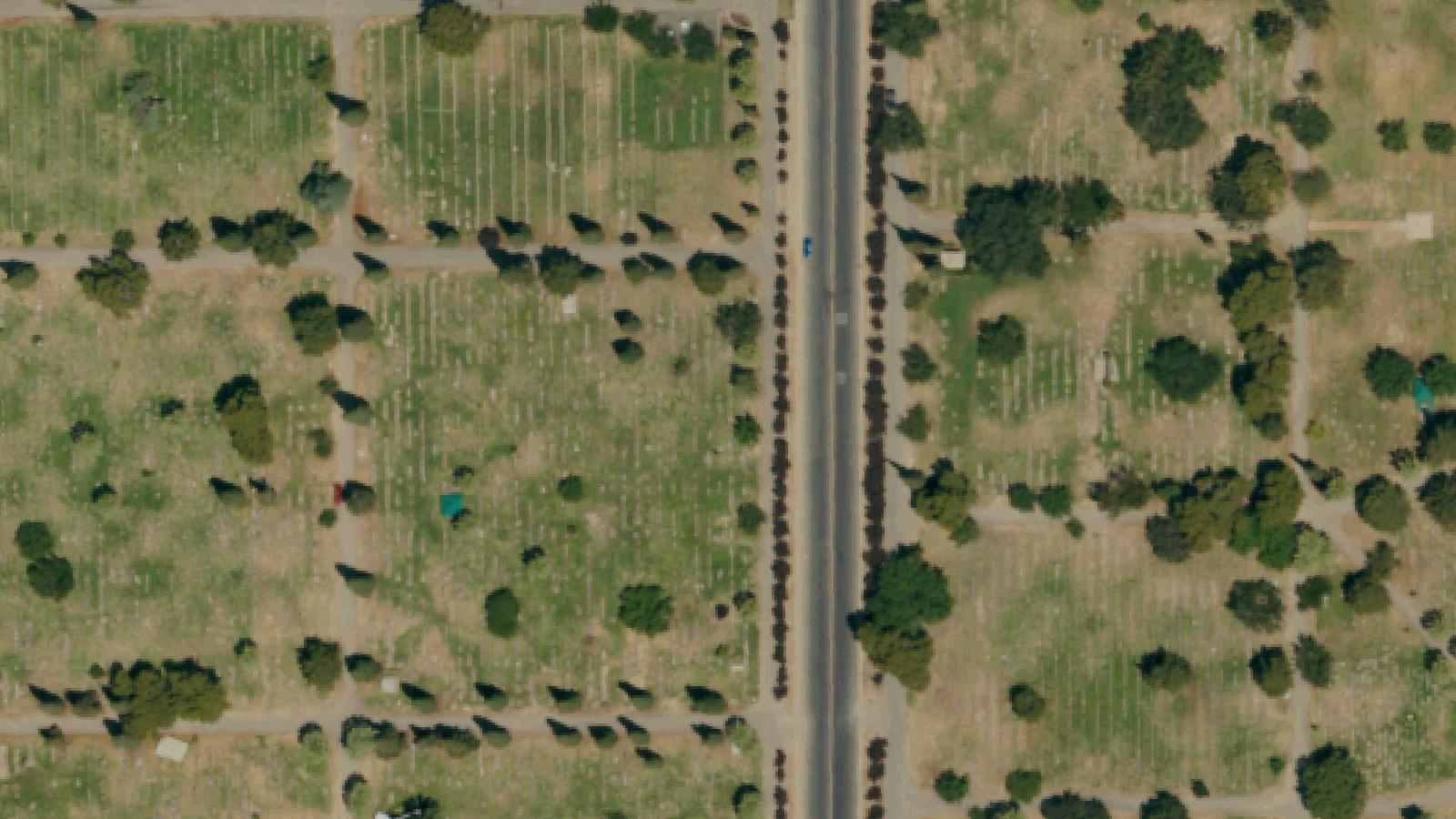 Aerial survey view of Historic Union Cemetery