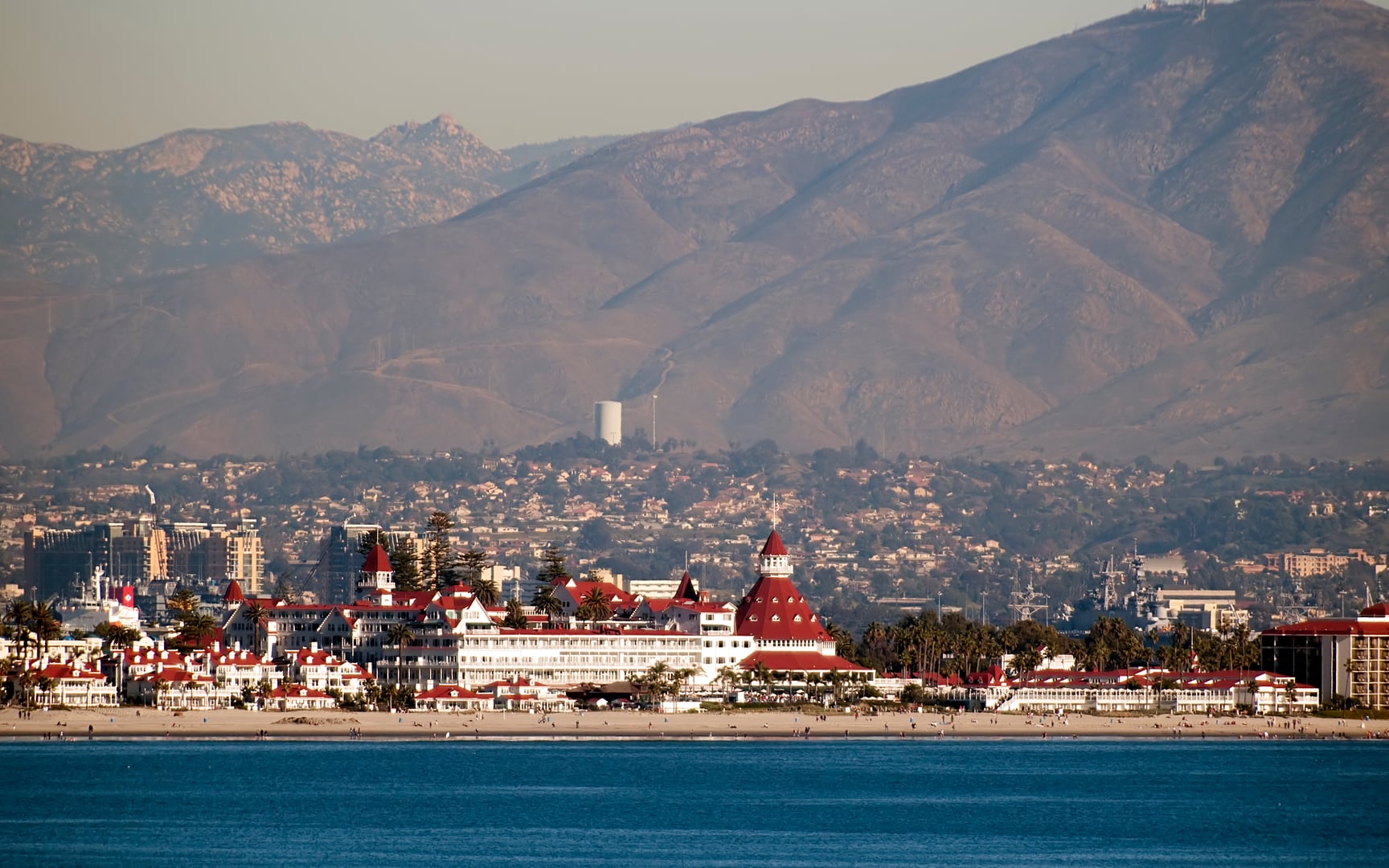 Hotel del Coronado Victorian beachfront resort with red turrets in Coronado California