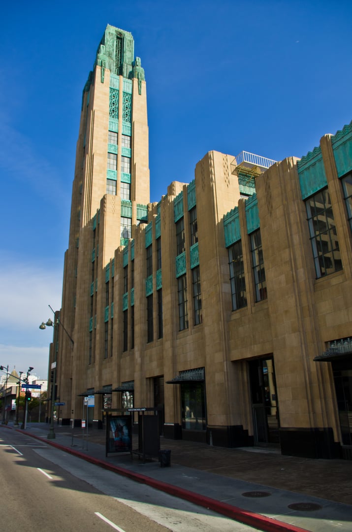 Bullocks Wilshire 1929 Art Deco landmark building on Wilshire Boulevard Los Angeles