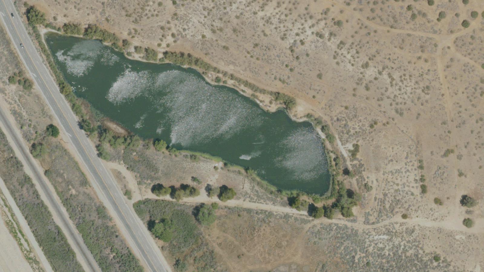 Aerial survey view of Lake Una