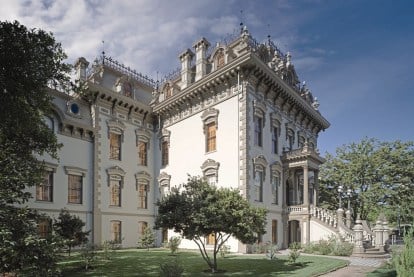 Leland Stanford Mansion Second Empire mansard-roofed exterior at 800 N Street in Sacramento, California State Historic Park