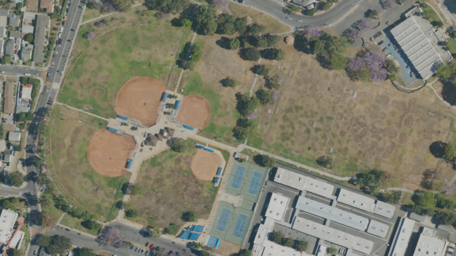 Aerial survey view of Lyngwood Park