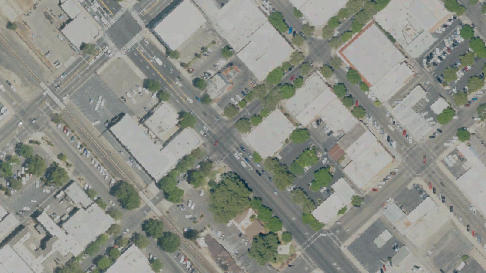 Aerial survey view of Main Street Antiques