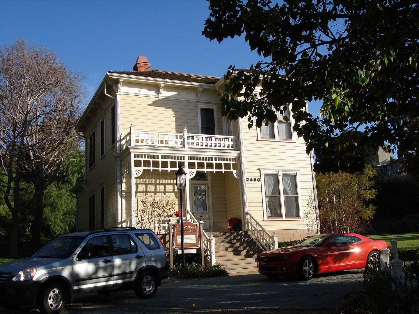 McConaughy House 1887 Stick Eastlake Victorian historic home at Heritage Park, Old Town San Diego