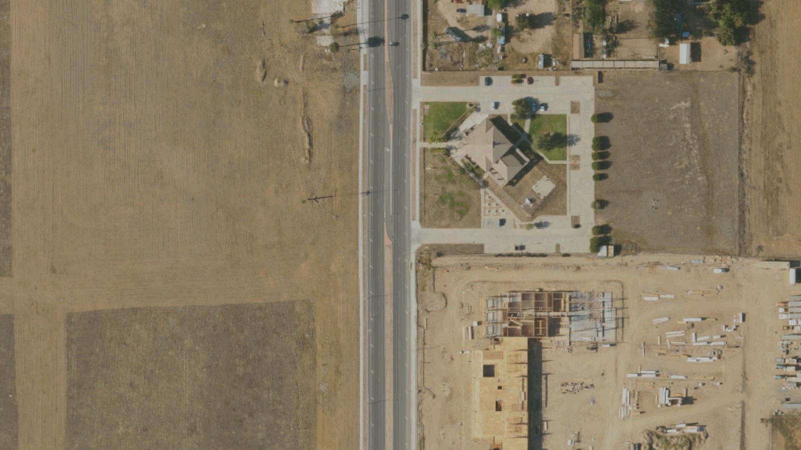 Aerial survey view of Nason Street Overpass