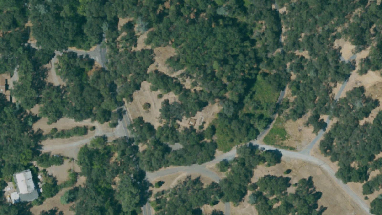 Aerial survey view of Pioneer Cemetery (Coloma)