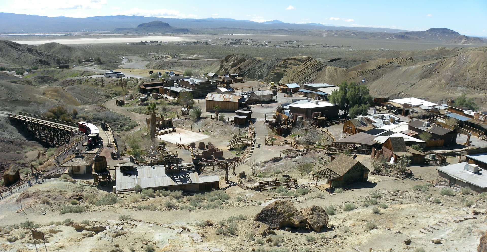 Main street of Calico Ghost Town in the Mojave Desert near Yermo California