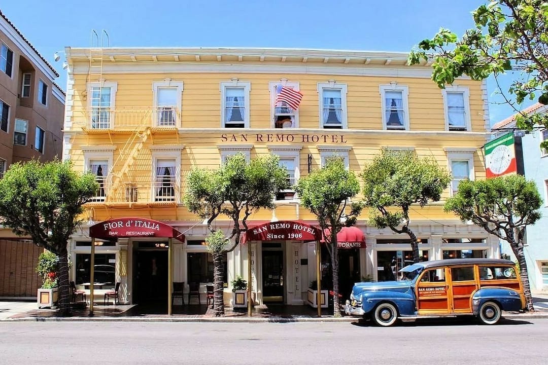 The 1906 Italianate San Remo Hotel on Mason Street in San Francisco's North Beach