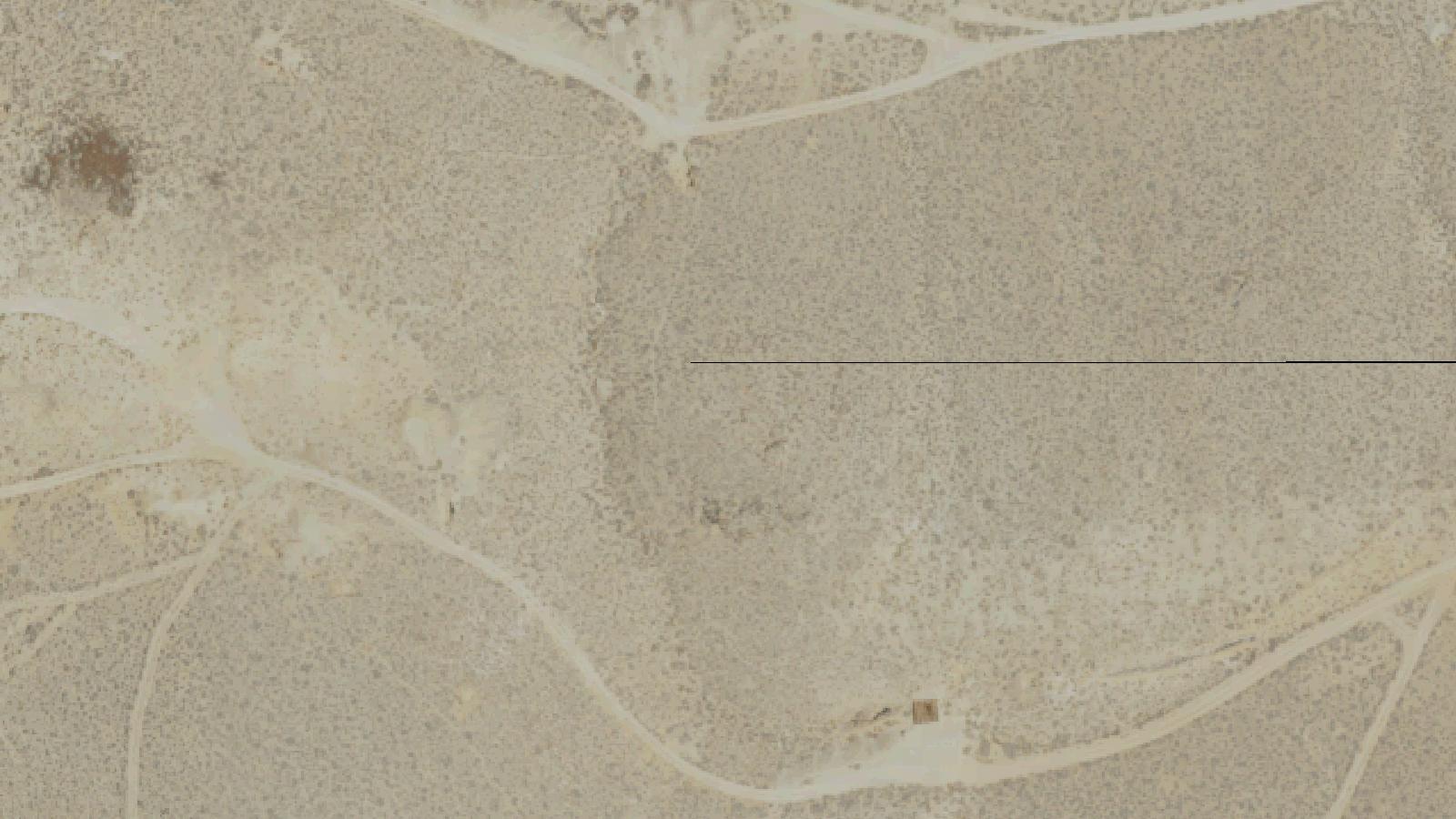 Aerial survey view of Skidoo Ghost Town