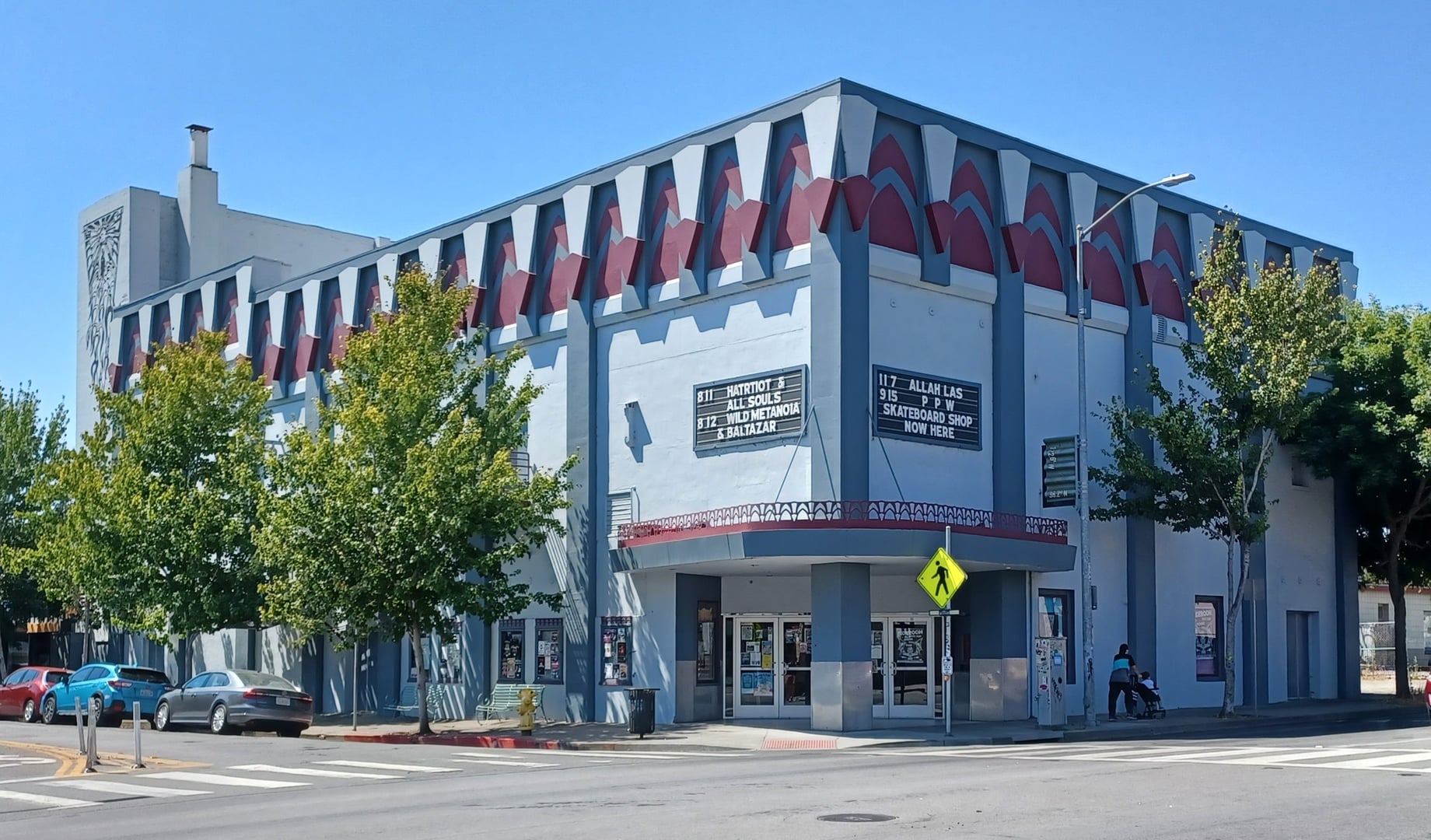 Phoenix Theater marquee and storefront at 201 Washington Street in downtown Petaluma, California