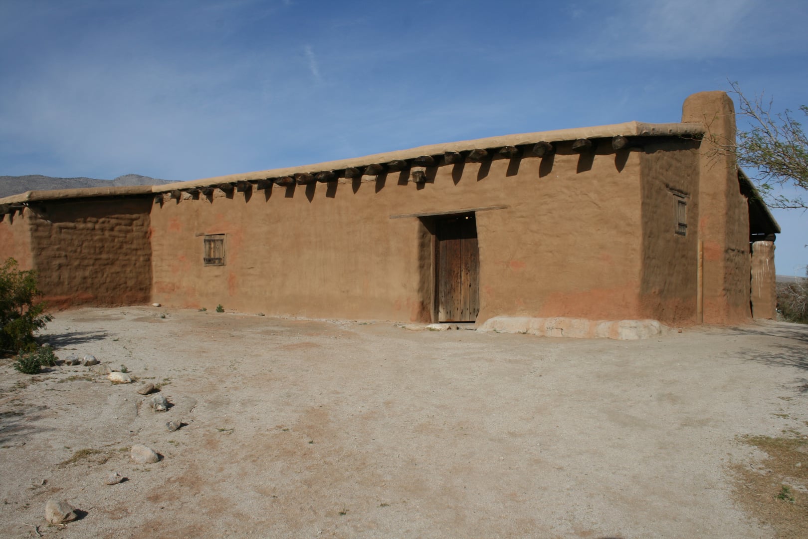 The reconstructed adobe Vallecito Stage Station in San Diego County, California, a California Historical Landmark