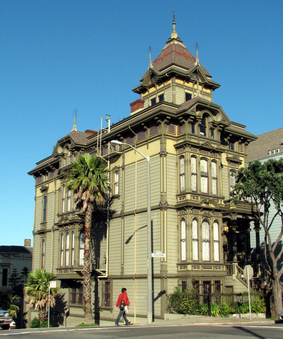 Ornate Victorian Painted Lady William Westerfeld House at 1198 Fulton Street San Francisco