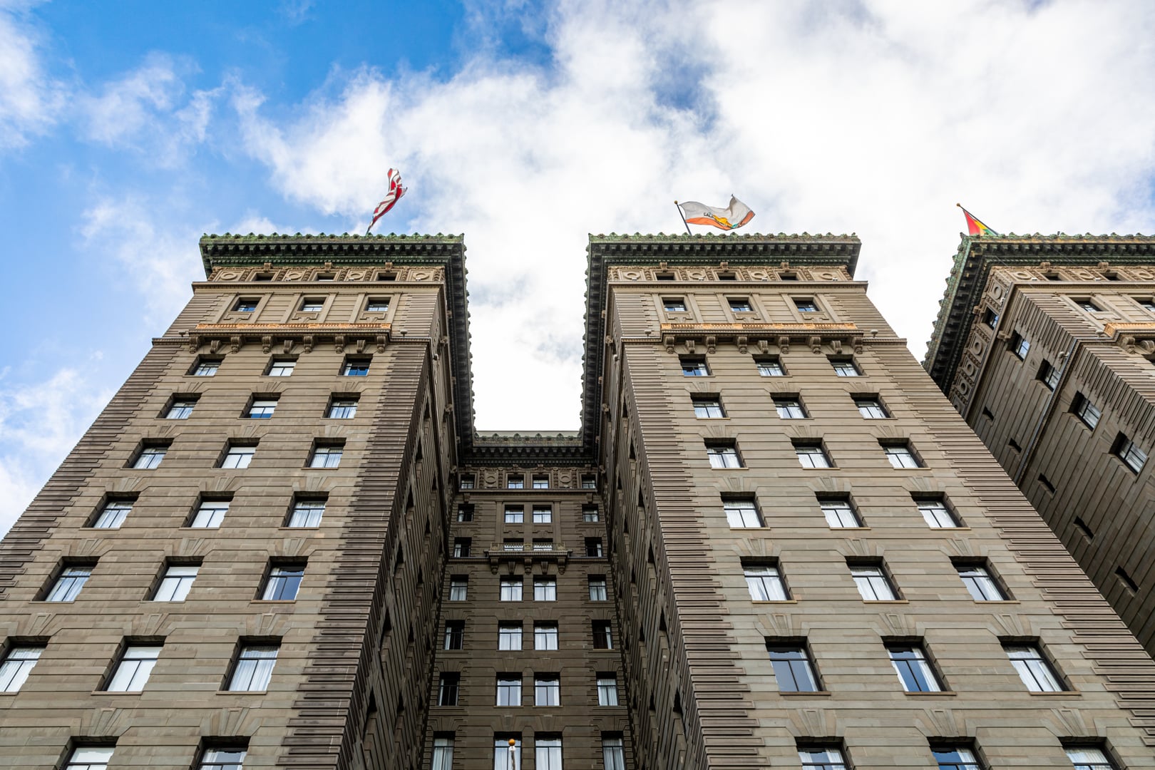 Westin St. Francis Hotel exterior at 335 Powell Street, facing Union Square, San Francisco